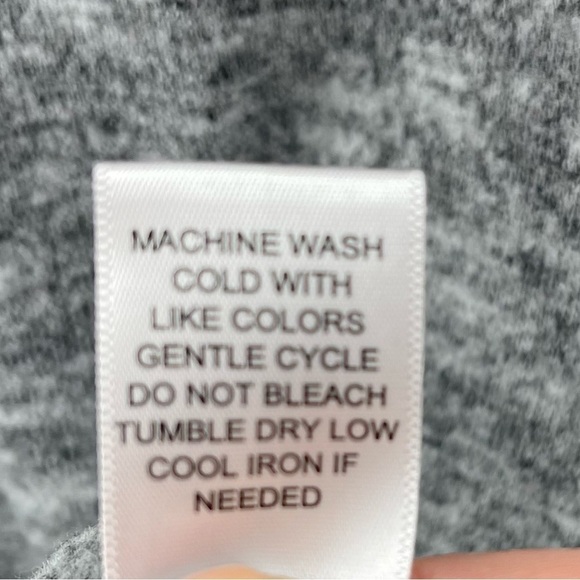 La La Land Heathered Gray Long Sleeve Tunic Top Dress Size Small - Picture 8 of 8